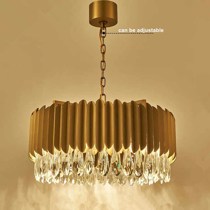 Popular Modern High Ceilings Crystal Ceiling Pendant Lights Home Decoration Lamp Lighting Black Crystal Chandelier