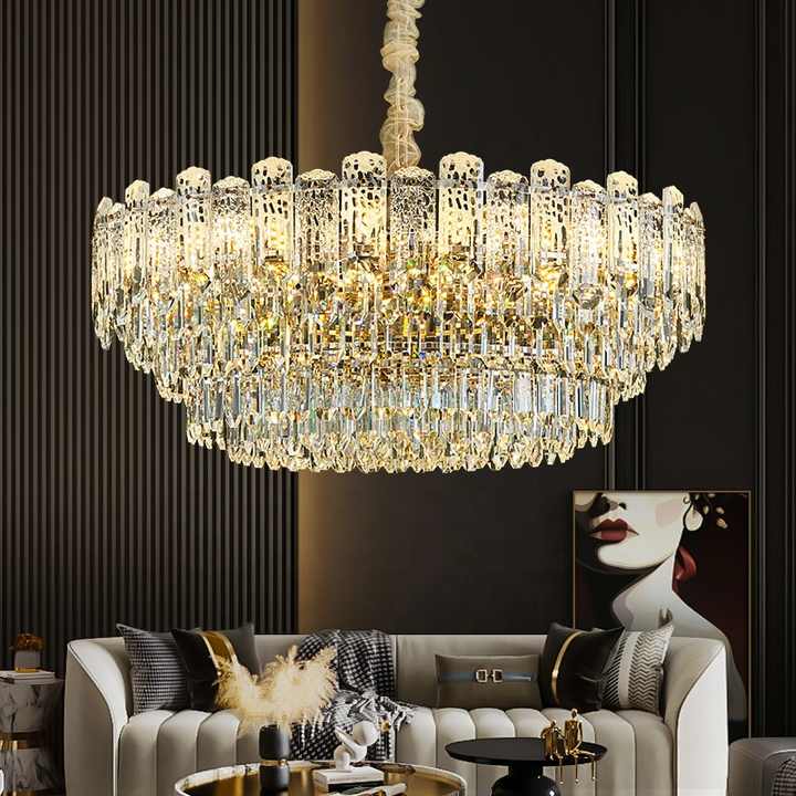 K9 Crystal Led Ceiling Lamp Modern Luxury Chandeliers for Living Room Bedroom Lighting