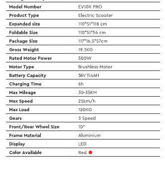 EVERCROSS EV10K PRO Electric Scooter