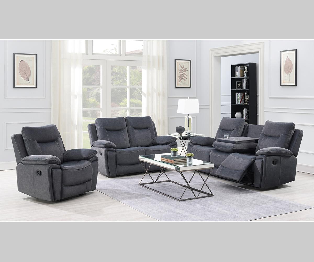 Finley Set Grey Sofa Plus Recliner