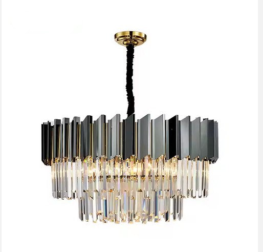 Contemporary Decor Ceiling Hanging Lighting Iron Crystal Led Chandelier Pendant Light