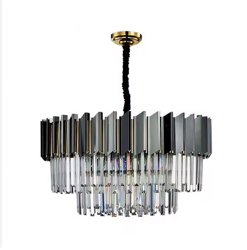 Contemporary Decor Ceiling Hanging Lighting Iron Crystal Led Chandelier Pendant Light