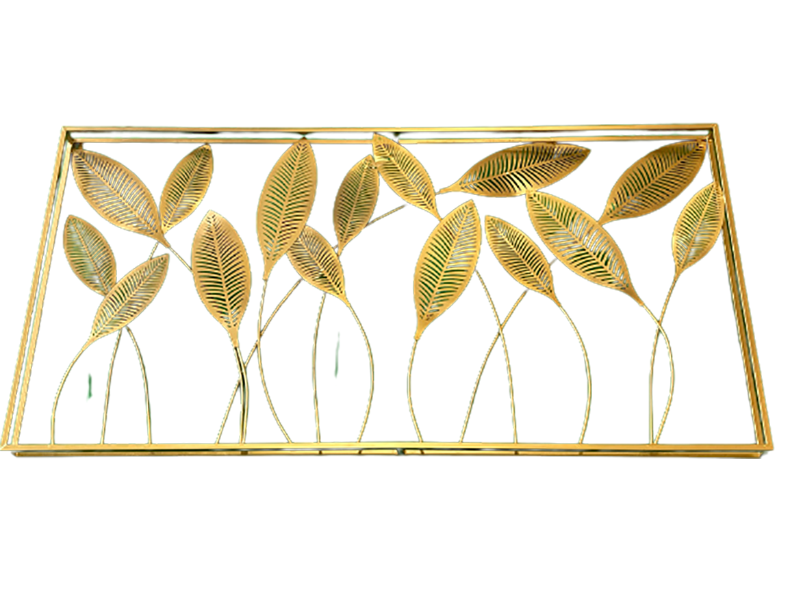 Gold and Teel Leaf Wall Decor