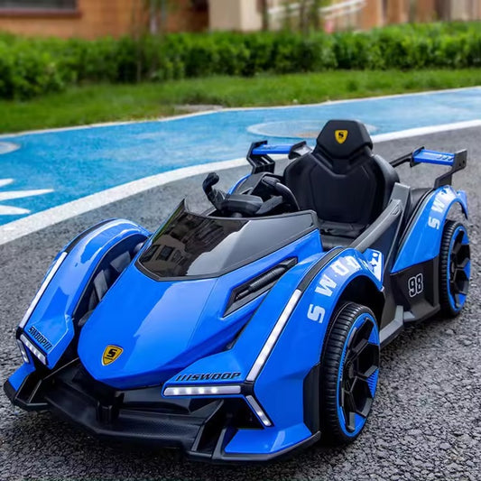 Blue Sports Single Ride Car