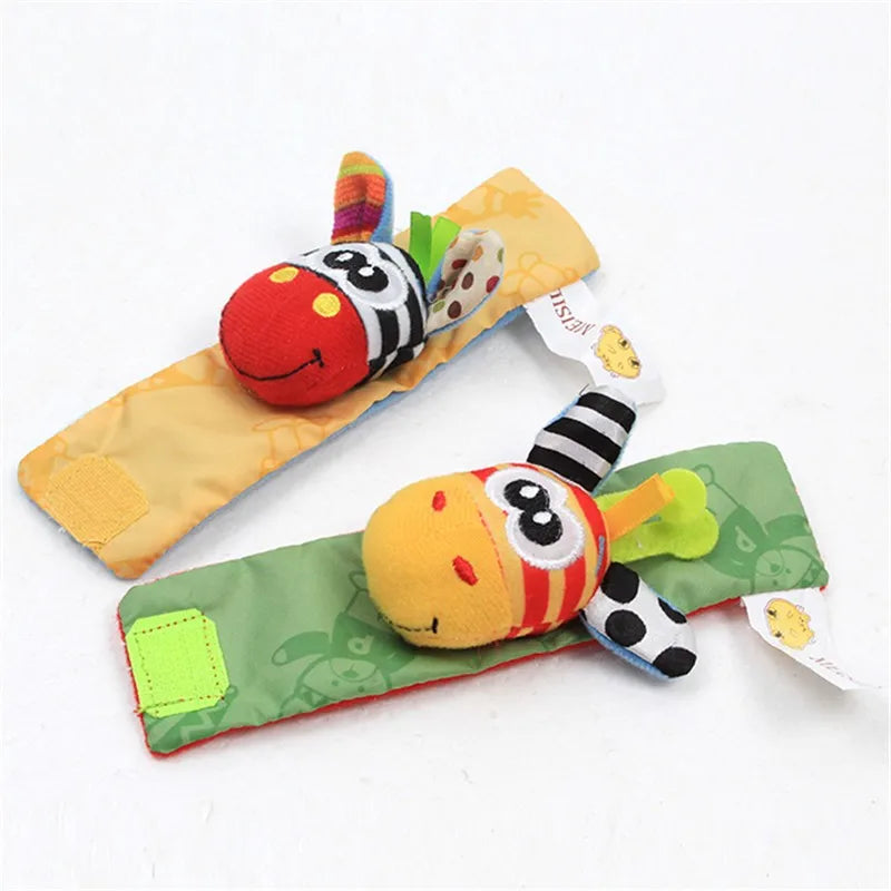 Baby Toys 0 6 12 Months Cute Stuffed Animals Baby Rattle Socks Wrist Baby Rattles Newborn Toys Make Sounds Games For Babies