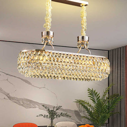 High-end Modern Luxury Gold Pendant Lighting Round Home Decoration Crystal Chandelie
