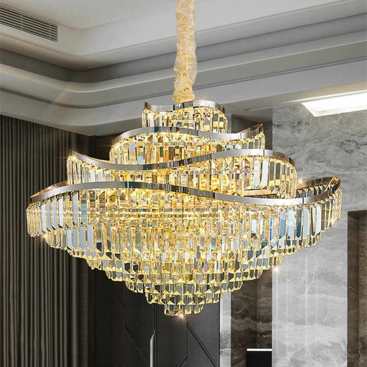 Living Room Gold Hotel Modern Lights Led Pendant Lights Luxury Crystal Chandeliers