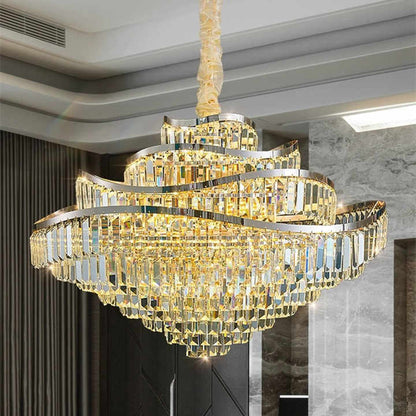 Living Room Gold Hotel Modern Lights Led Pendant Lights Luxury Crystal Chandeliers