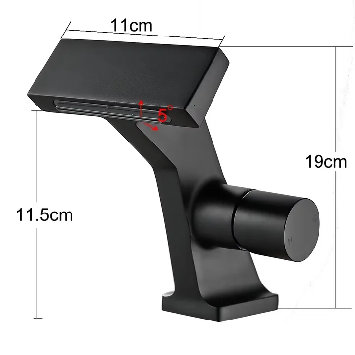 Single-Handle Grey Brass Basin Faucet Hot Cold 1-Hole Bathroom Sink Mixer Tap Ceramic Deck Mounted Lavatory Faucet Kitchen Use