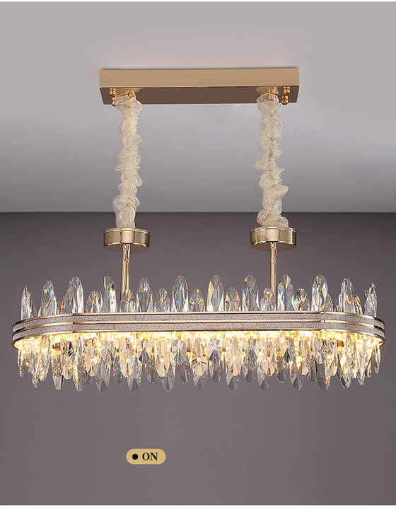 Modern Luxury Chandelier Lamps Kitchen Lighting Decorative High Ceiling Living Room Crystal Pendant Light