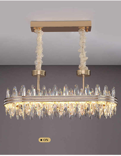 Modern Luxury Chandelier Lamps Kitchen Lighting Decorative High Ceiling Living Room Crystal Pendant Light
