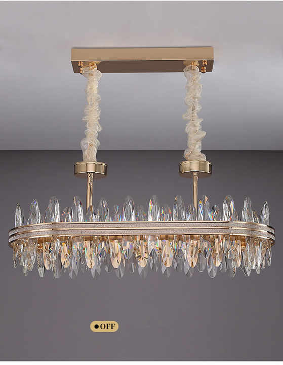 Modern Luxury Chandelier Lamps Kitchen Lighting Decorative High Ceiling Living Room Crystal Pendant Light