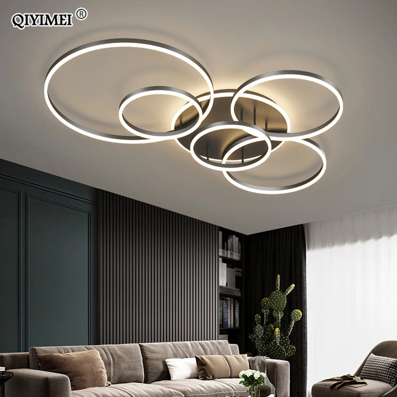 Gold White Modern LED Chandelier Lighting For Living Study Room Lights Indoor Lamps Parlor Foyer Lustres Chandeliers Luminaire