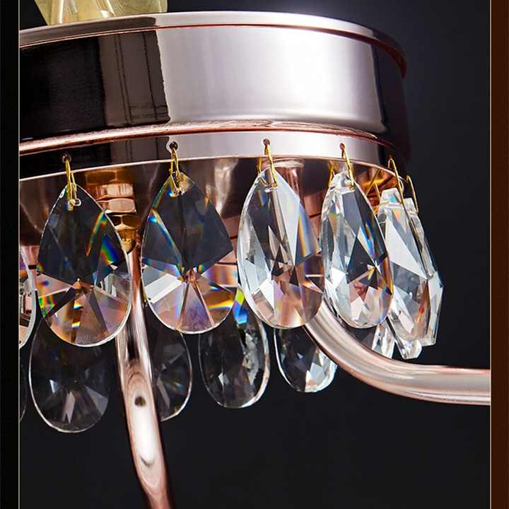 Modern Luxury Living Room Pendant Light Creative Round Led Crystal Chandeliers for Home