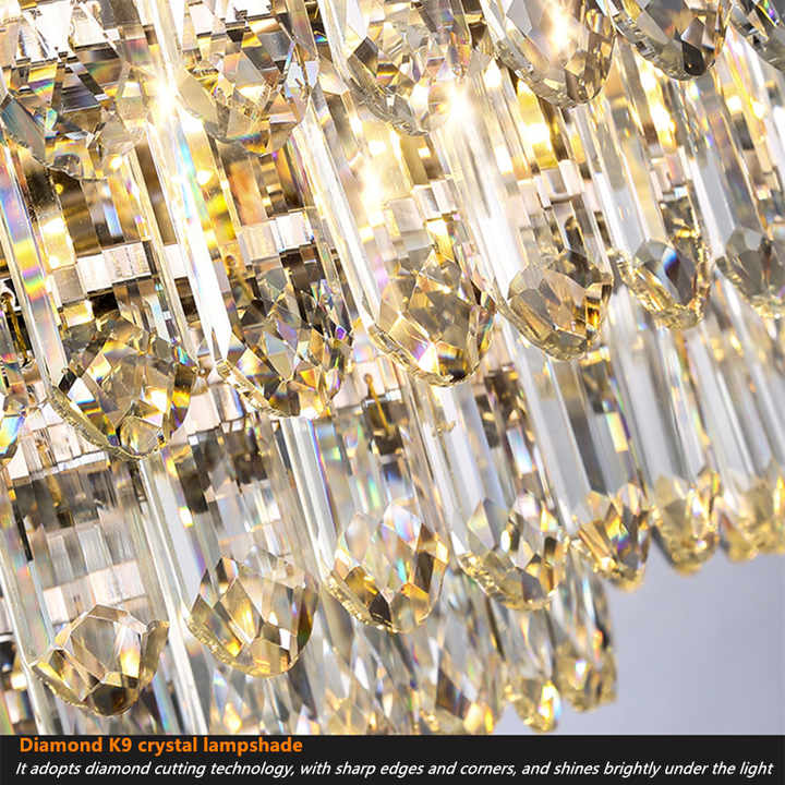 Luxury Gold Pendant Lighting Dinning Crystal Chandeliers