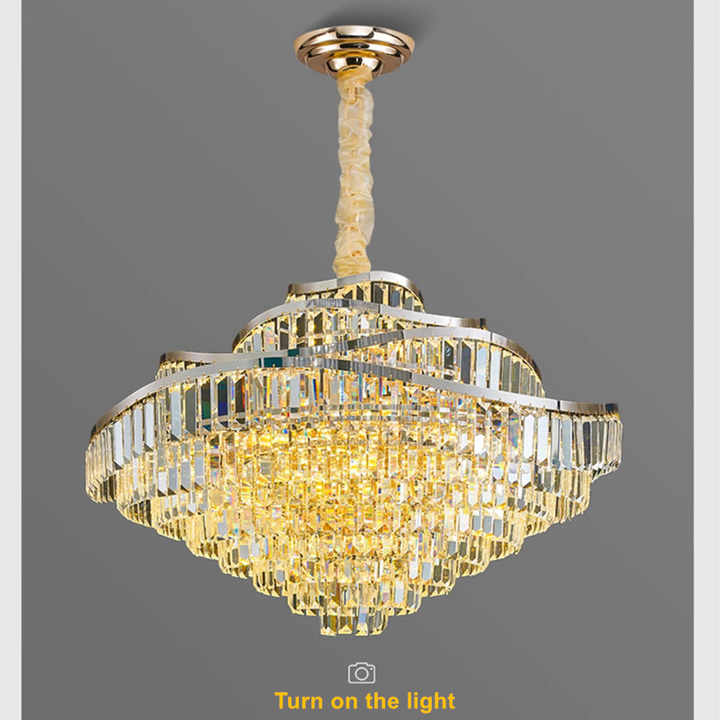 Living Room Gold Hotel Modern Lights Led Pendant Lights Luxury Crystal Chandeliers