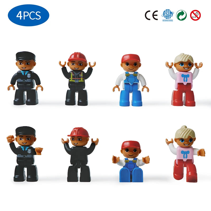 Magplayer Magnetic Lego Figures 4 PCS/Set Toy People Strong Magnet Accessories Compatible With Magnetic Tiles Educational Toys