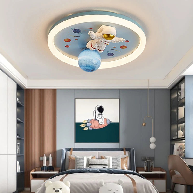 Children's Room Led Ceiling Lights Modern Astronaut Study Bedroom Chandelier Lamps Airplane Child Indoor Decor Lighting Fixture