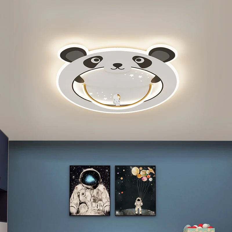 Cartoon Led Ceiling Light For Children's Bedroom Modern Cute Lion Study Home Lamps Astronaut Boys Girls Indoor Decor Chandeliers