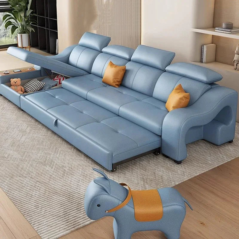 Large New Arrival Sofa Nordic Foldable Storage Floor Folding Living Room Sofa Modern Loveseat European Salon Meuble Furniture