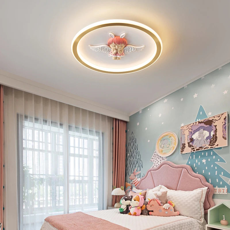 Astronauts Modern Ceiling Lamps Led Copper Ceiling Lights Children's Room Girl Boy Round Ceiling Chandeliers Lighting Fixture