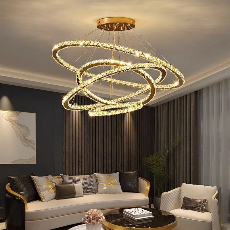 Modern home decoration crystal chandelier, stair Pendant lamp, living room Pendant lights, interior lighting