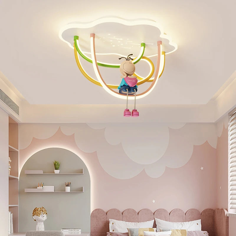 Newest Astronauts Children's Ceiling Lights Bedroom Modern Creative Child Boys Girls Pendant Lamp Study Room Decoration Lighting