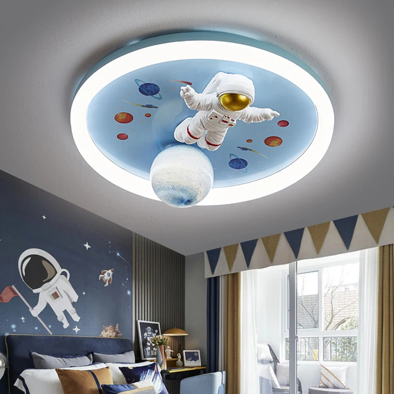 Children's Room Led Ceiling Lights Modern Astronaut Study Bedroom Chandelier Lamps Airplane Child Indoor Decor Lighting Fixture