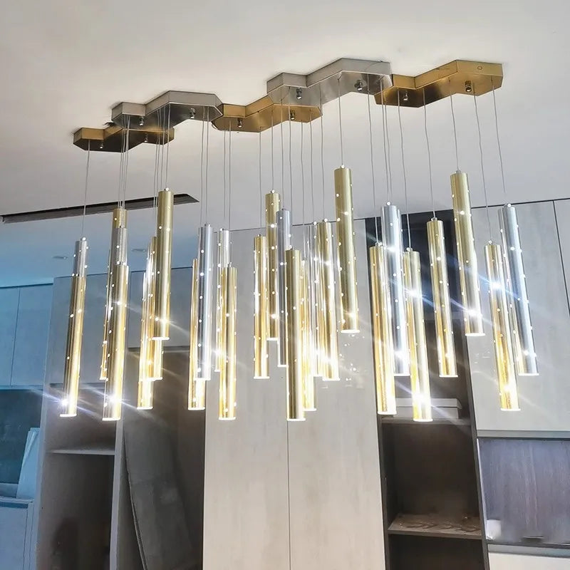 Dining room LED Chandelier lighting Modern Nordic gold/silver combinable chandelier living room home decoration bar lighting