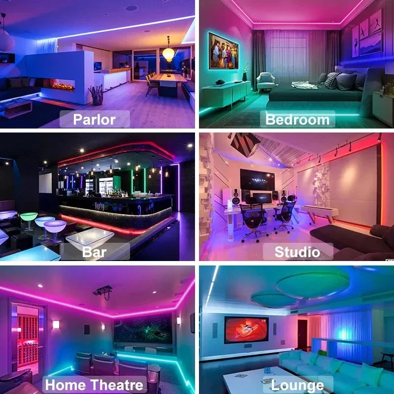 LED Strip Light WIFI Bluetooth Control 5050 RGB Led Lights Flexible Ribbon Luces Led  TV BackLight Room Decoration