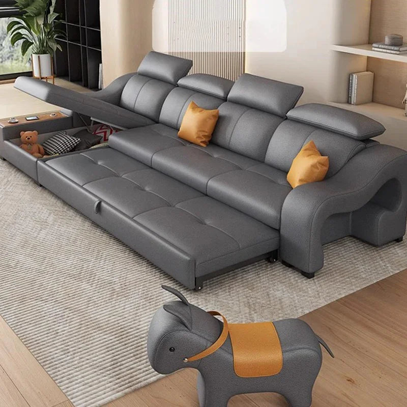 Large New Arrival Sofa Nordic Foldable Storage Floor Folding Living Room Sofa Modern Loveseat European Salon Meuble Furniture