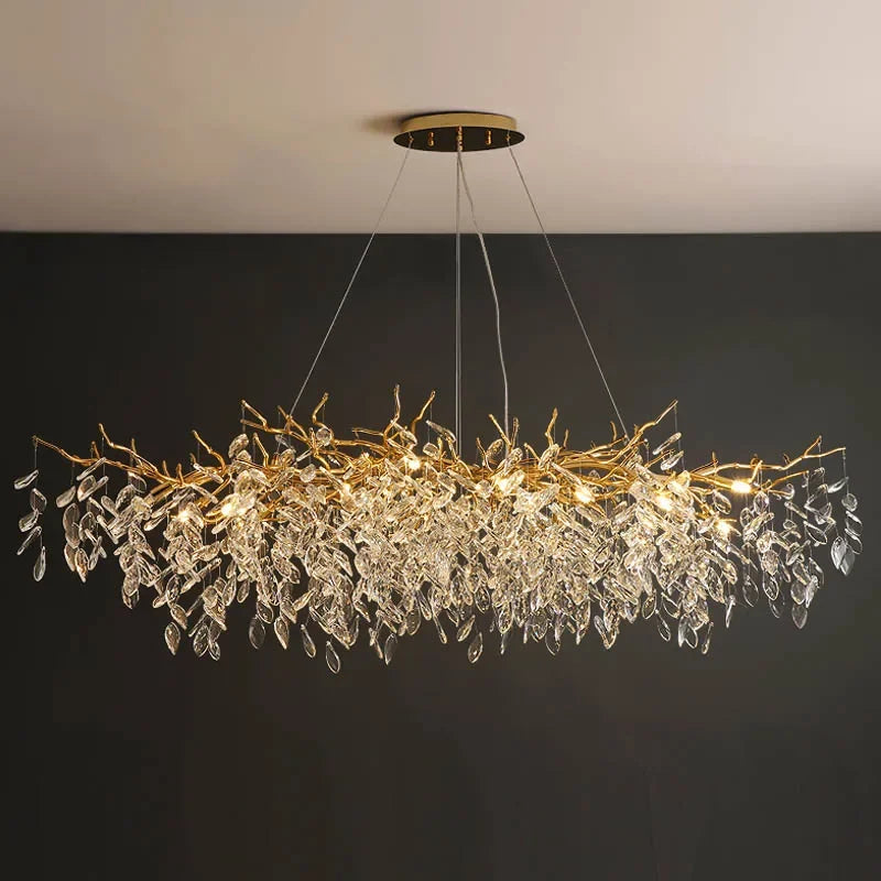 Luxury Modern Ceiling Chandelier Interior Decoration Villa Dining Living Room Crystal Pendant Lamp Home LED Lighting Fixtures