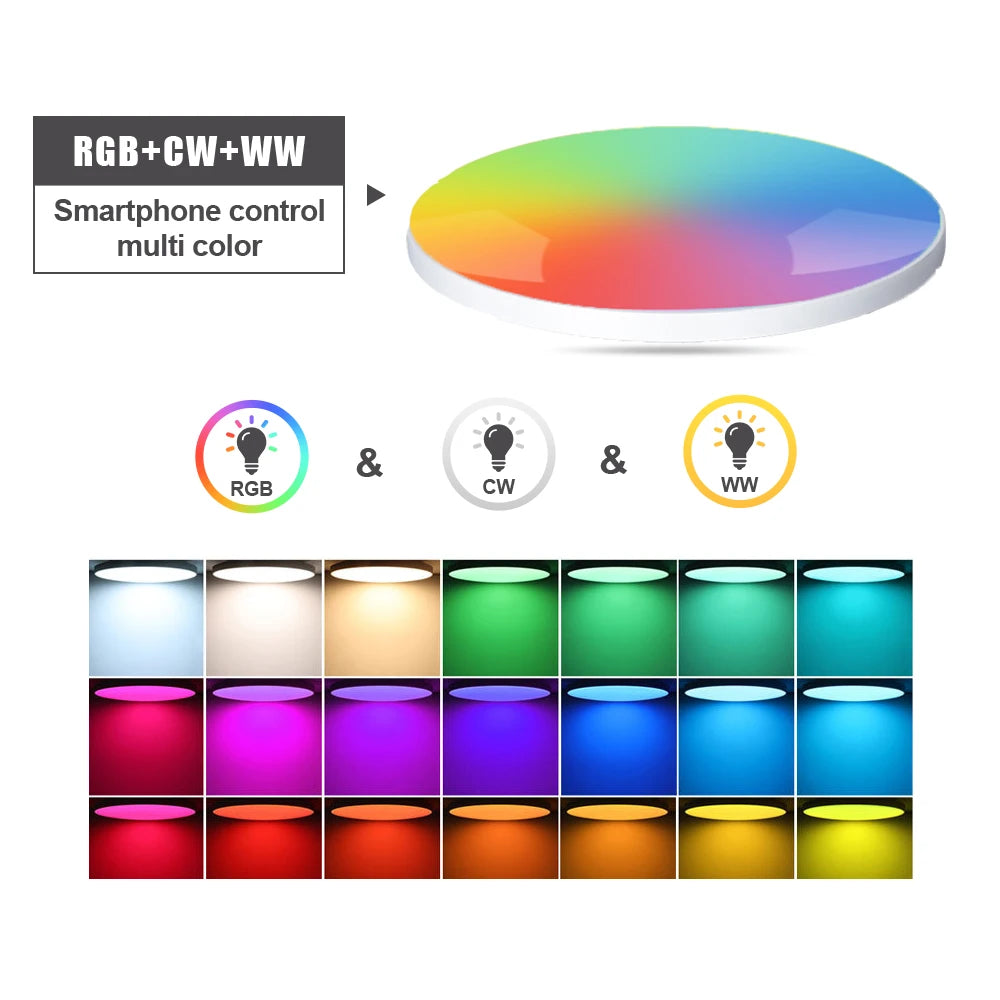 40W 24W Tuya Zigbee Smart Ceiling Light Wifi RGBCW Led Ceiling Lamp Livingroom Home Decoration Smart Lamp For Alexa, Google Home