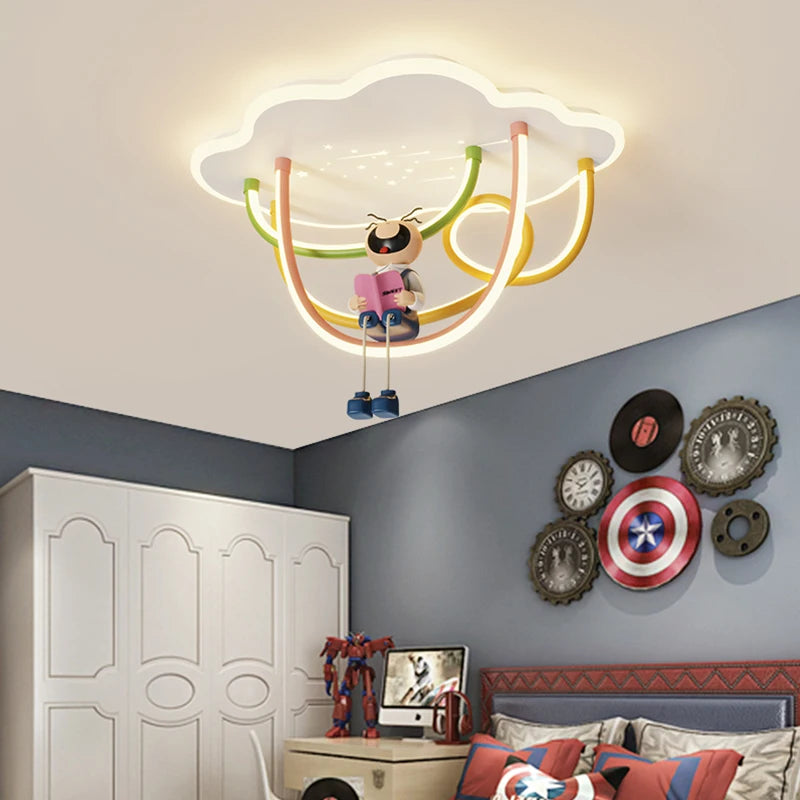 Newest Astronauts Children's Ceiling Lights Bedroom Modern Creative Child Boys Girls Pendant Lamp Study Room Decoration Lighting