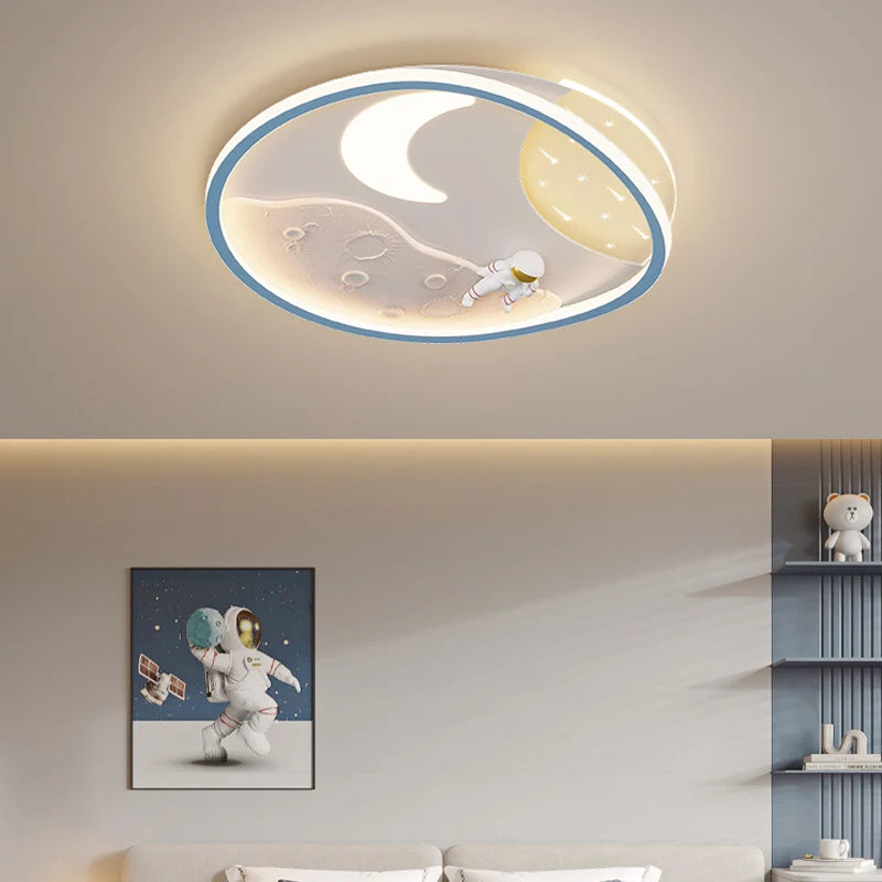 2023 Ceiling Lamps Kids Bedroom Modern Astronaut Spaceman Led Ceiling Light Boys Girls Room Study Cartoon Chandeliers Lighting