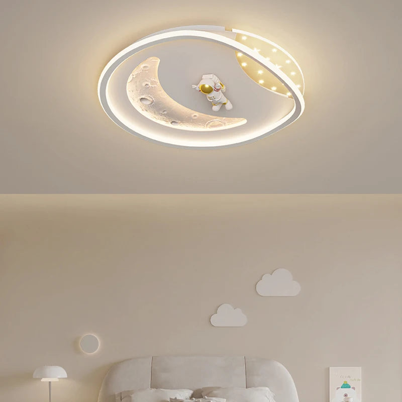 2023 Ceiling Lamps Kids Bedroom Modern Astronaut Spaceman Led Ceiling Light Boys Girls Room Study Cartoon Chandeliers Lighting