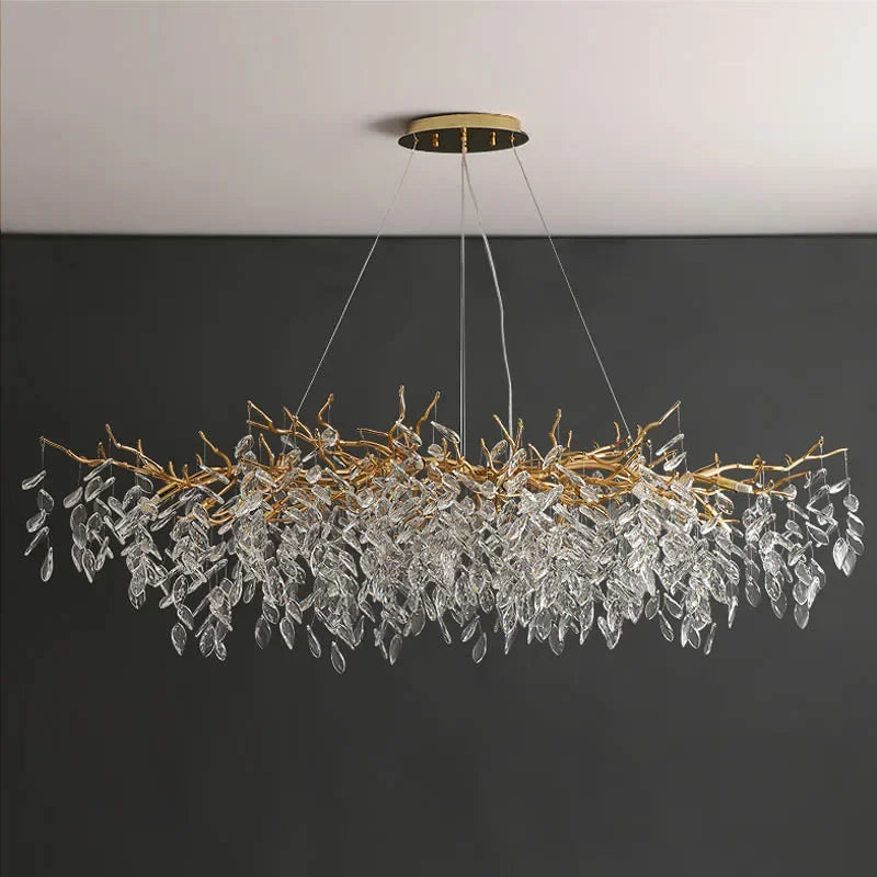 Luxury Modern Ceiling Chandelier Interior Decoration Villa Dining Living Room Crystal Pendant Lamp Home LED Lighting Fixtures