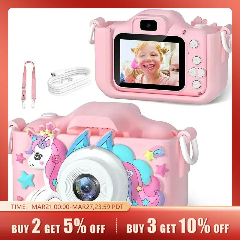 Children Camera 1080P HD Toddler Digital Video Camera 2.0-inch Kids Camera with Silicone Cases Toys for Christmas Birthday Gifts