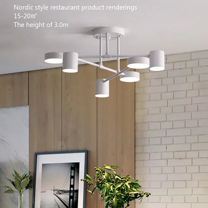Modern Creative Chandelier LED Lighting Romantic Minimalist Black White Golden Bedroom Living  Dining Room Ceiling Decor Lamp