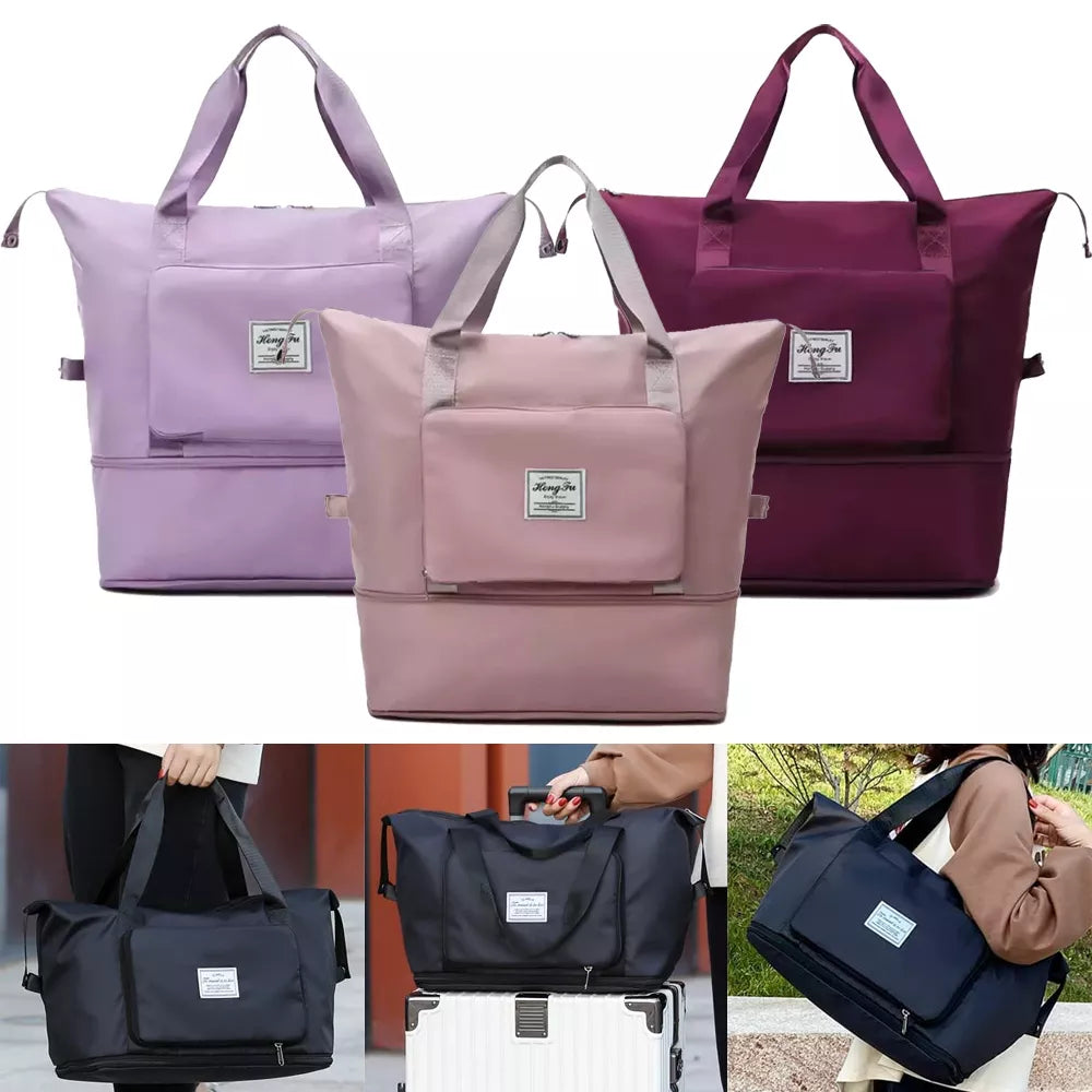 Folding Travel Bags Waterproof Tote Travel Luggage Bags for Women 2024 Large Capacity Multifunctional Travel Duffle Bags Handbag