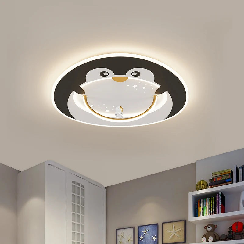 Cartoon Led Ceiling Light For Children's Bedroom Modern Cute Lion Study Home Lamps Astronaut Boys Girls Indoor Decor Chandeliers