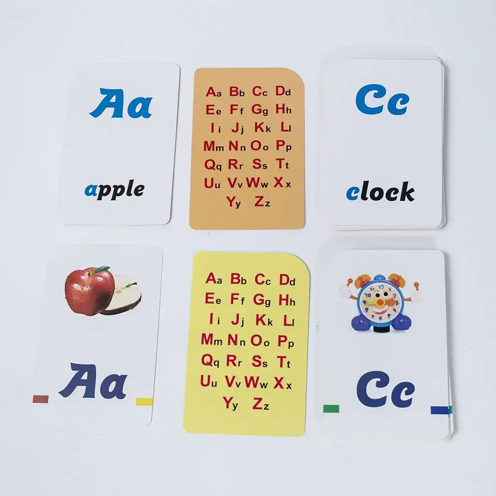 Montessori A-Z Alphabet 0-100 Numbers Math Book English Flash Card for Kids Learning Educational Toys English Learning for Kids