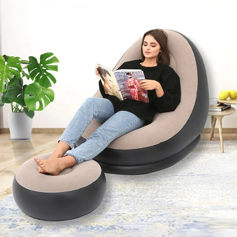 Portable Folding Inflatable Sofa Lazy BeanBag Sofas Chair Lounger Bean Bag Pouf Puff Couch Tatami Living Room