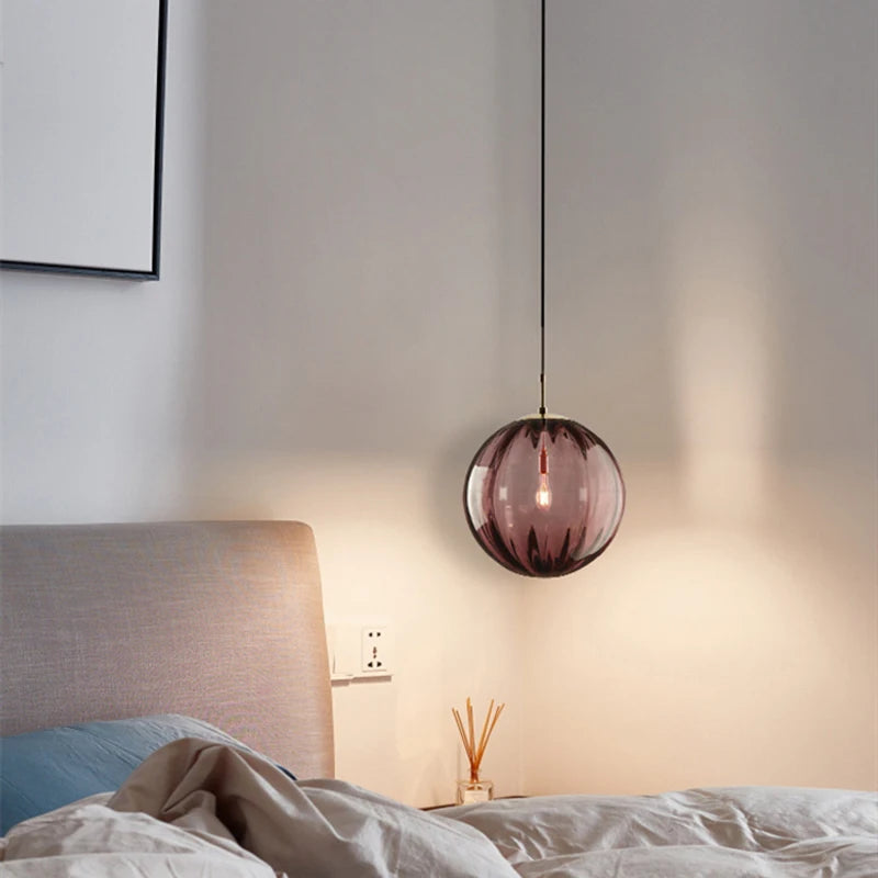 Modern Led Pendant Light Nordic Glass Ball Hanglamp For Bedroom Dining Room Bar Decor Loft Luminaire Suspension Kitchen Fixtures