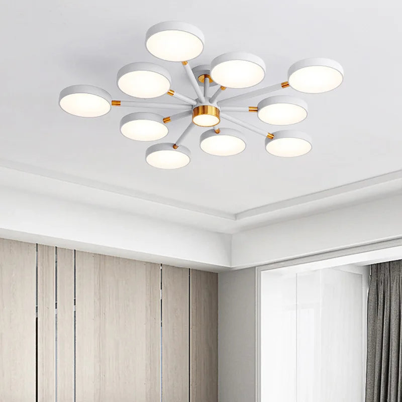 LED Chandelier For Living Room Bedroom, LED Ceiling Lights, 3 Color Light Changeable