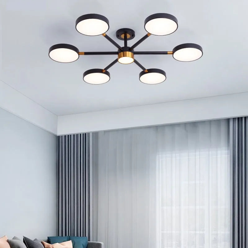 LED Chandelier For Living Room Bedroom, LED Ceiling Lights, 3 Color Light Changeable