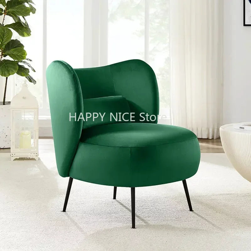 INS Lamb Wool Single Sofa Lounge Living Room Chair Ergonomic Modern Relax Armchair Salon Luxury Waiting Reception Chair LQQ30YH