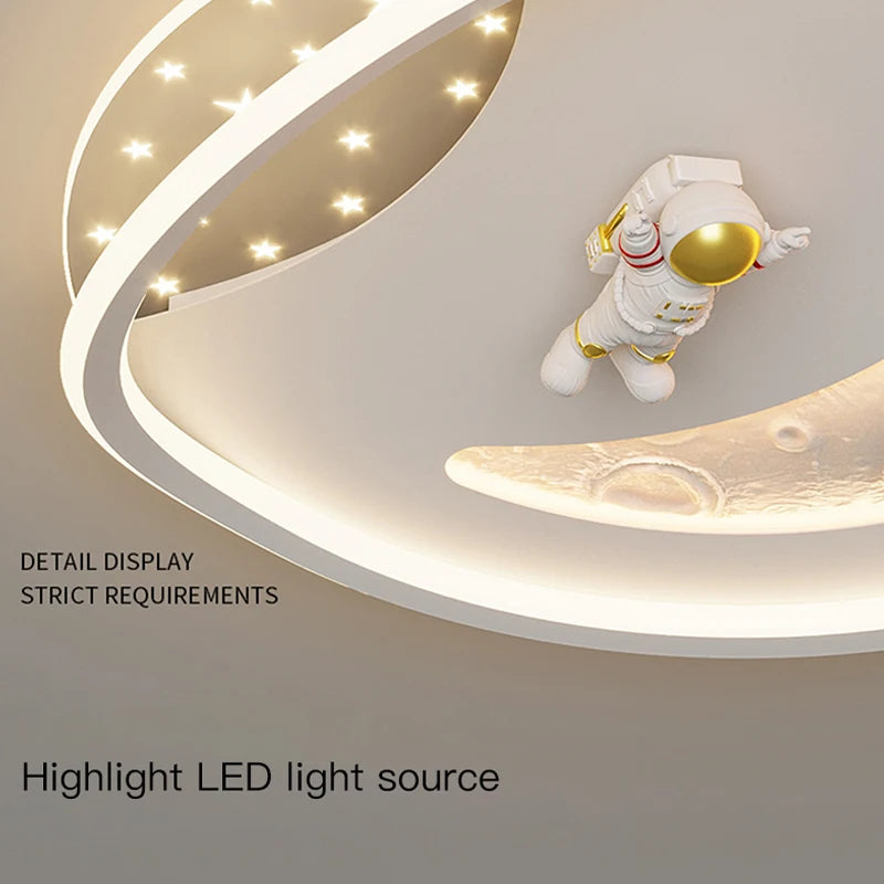 2023 Ceiling Lamps Kids Bedroom Modern Astronaut Spaceman Led Ceiling Light Boys Girls Room Study Cartoon Chandeliers Lighting