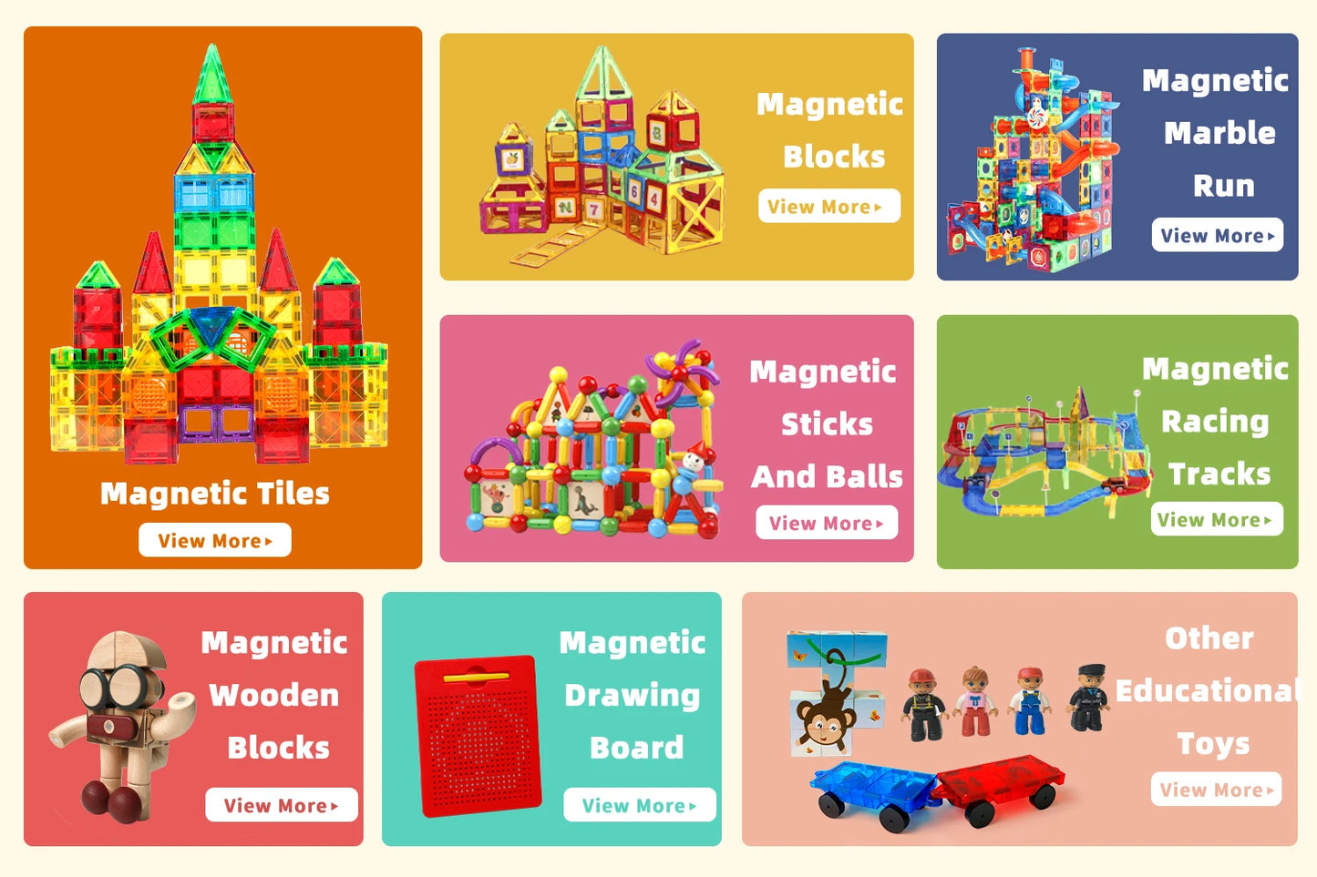 Magplayer Kids Magnetic Construction Building Blocks Tiles Puzzle Toy Magnetic Sticks Rods Montessori STEM Toy For Children Gift