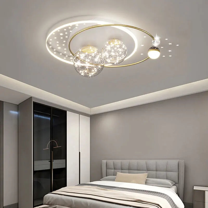 2023 New Modern Round Led Ceiling Lamps For Children's room White Chandeliers Remote Control Study Bedroom Decor Ceiling Lights